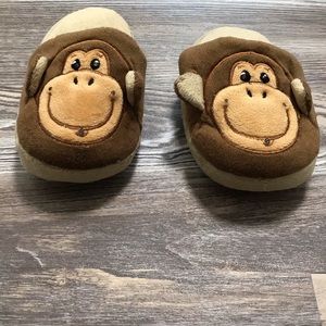 Avon Blinky Buddies Monkey Brown Slippers Small 11-12 NWT